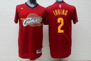 Maillot De Basket Cleveland Cavaliers Kyrie Irving 2 Manches Courtes Shirt Tissus Sportif Fans Edition Rouge